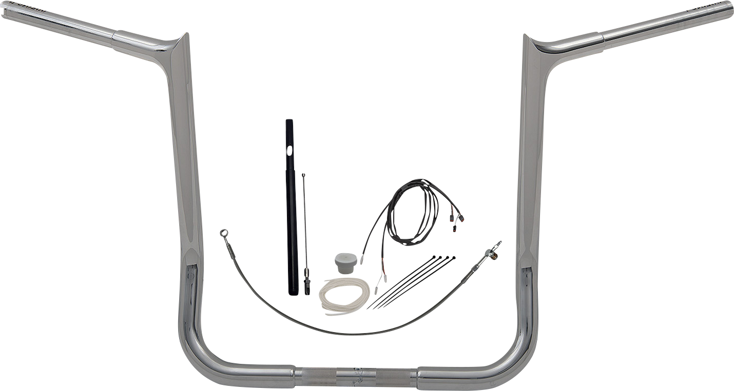 FAT BAGGERS INC. 1-1/4" EZ Install Pointed Top Handlebar Kit - 16" - Chrome 919016