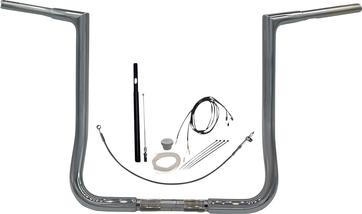 FAT BAGGERS INC. 1-1/4" EZ Install Flat Top Handlebar Kit - 16" - Chrome 719016