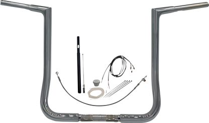 FAT BAGGERS INC. 1-1/4" EZ Install Flat Top Handlebar Kit - 16" - Chrome 719016