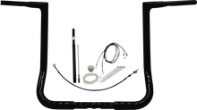FAT BAGGERS INC. 1-1/4" EZ Install Flat Top Handlebar Kit - 16" - Black 719016-B