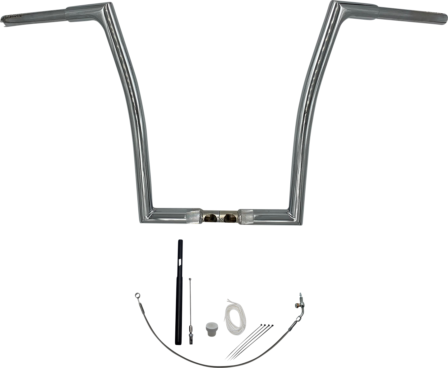 FAT BAGGERS INC. 1-1/4" EZ Install Flat Top Handlebar Kit - 16" - Chrome 719916