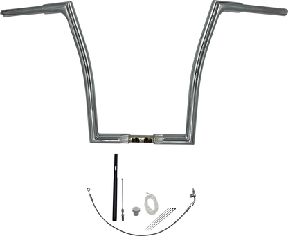 FAT BAGGERS INC. 1-1/4" EZ Install Flat Top Handlebar Kit - 16" - Chrome 719916
