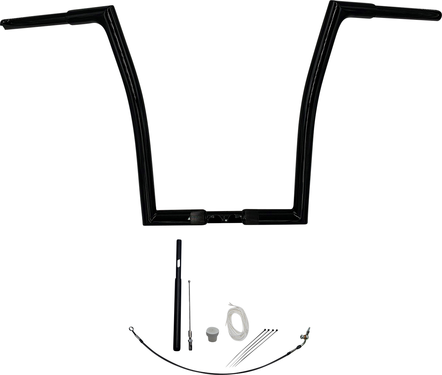 FAT BAGGERS INC. 1-1/4" EZ Install Flat Top Handlebar Kit - 16" - Black 719916-B