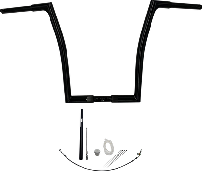 FAT BAGGERS INC. 1-1/4" EZ Install Flat Top Handlebar Kit - 16" - Black 719916-B
