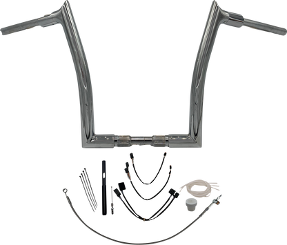 FAT BAGGERS INC. 1-1/2" EZ Install Pointed Top Handlebar Kit - 14" - Chrome 819614