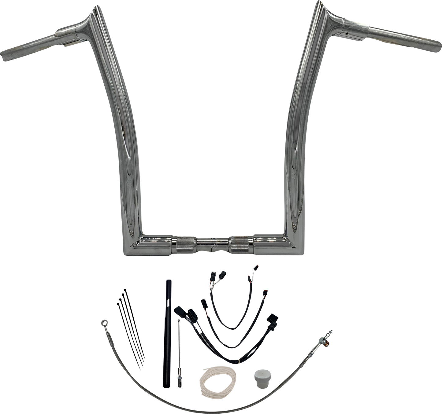 FAT BAGGERS INC. 1-1/2" EZ Install Pointed Top Handlebar Kit - 16" - Chrome 819616
