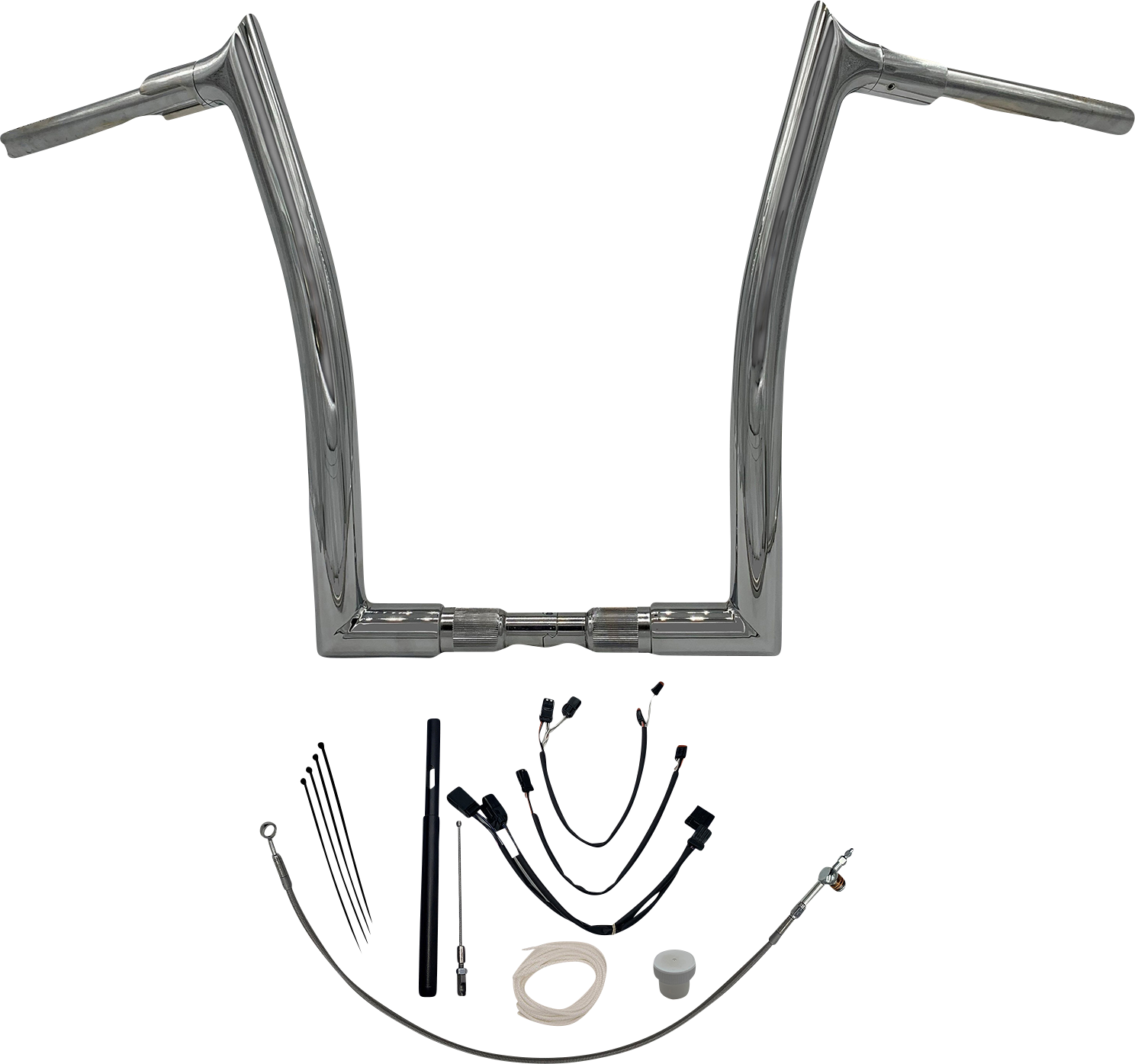 FAT BAGGERS INC. 1-1/2" EZ Install Pointed Top Handlebar Kit - 16" - Chrome 819616