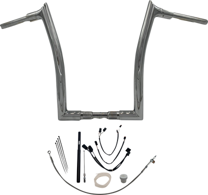 FAT BAGGERS INC. 1-1/2" EZ Install Pointed Top Handlebar Kit - 16" - Chrome 819616