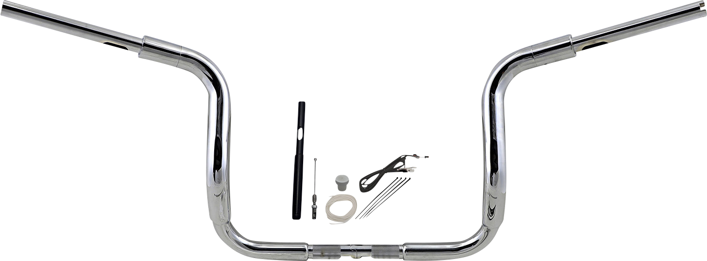 FAT BAGGERS INC. 1-1/2" EZ Install Rounded Top Handlebar Kit - 12" - Chrome 819412
