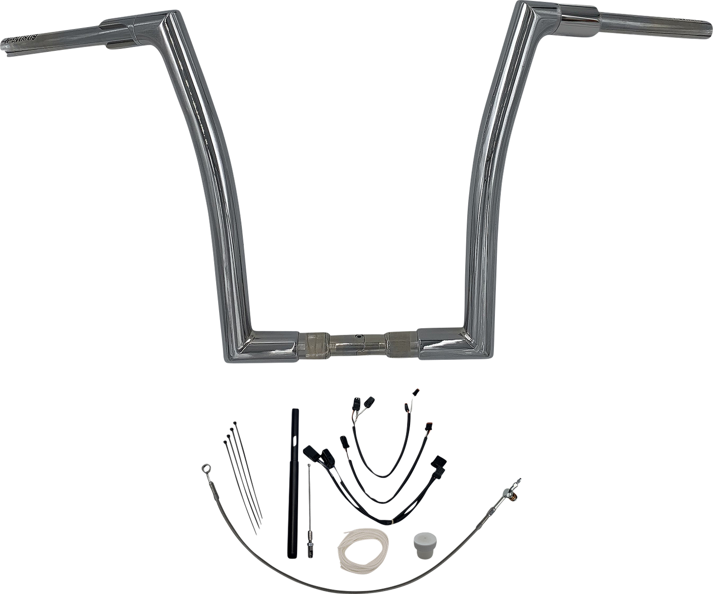 FAT BAGGERS INC. 1-1/2" EZ Install Flat Top Handlebar Kit - 16" - Chrome 619616
