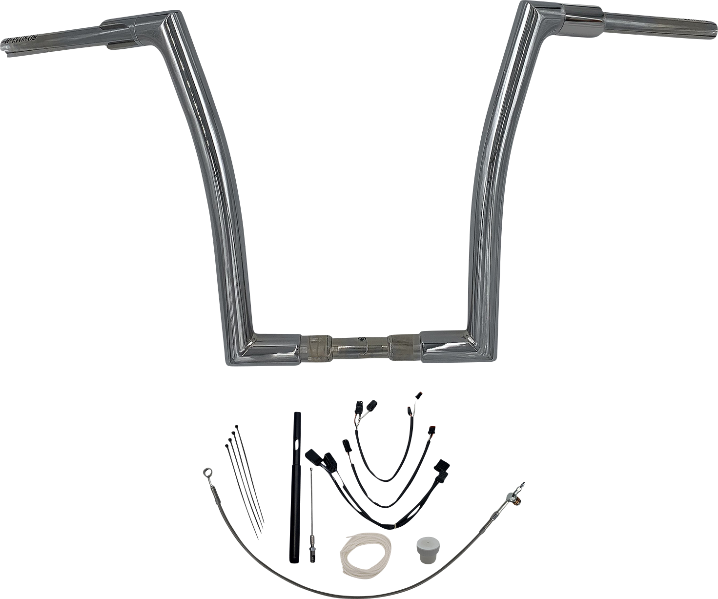 FAT BAGGERS INC. 1-1/2" EZ Install Flat Top Handlebar Kit - 16" - Chrome 619616