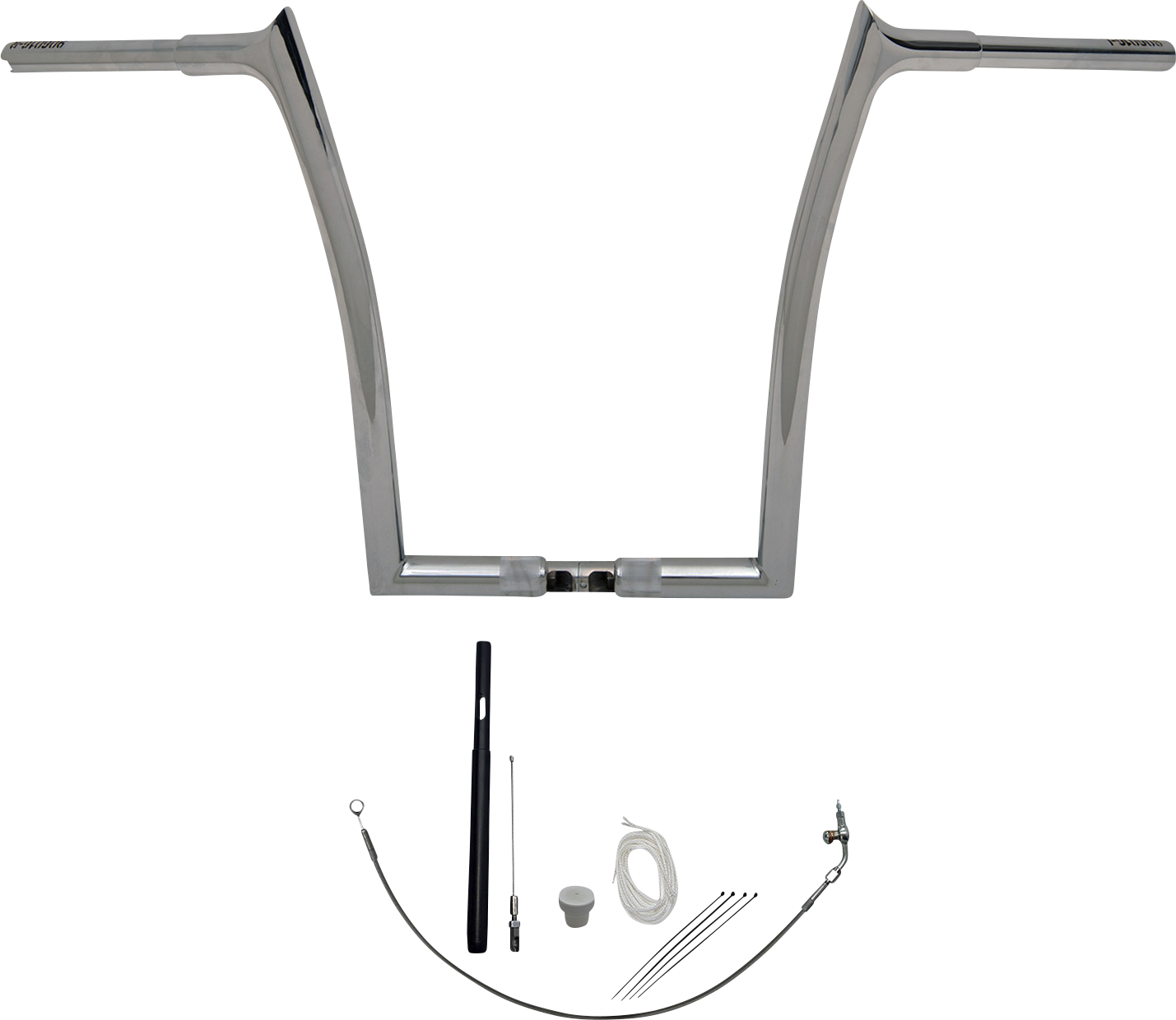 FAT BAGGERS INC. 1-1/4" EZ Install Pointed Top Handlebar Kit - 16" - Chrome 919916
