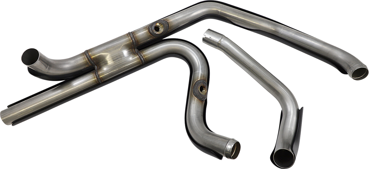 S&S CYCLE El Dorado Dual Exhaust System - Black - Machined Black Tracer 550-0680B
