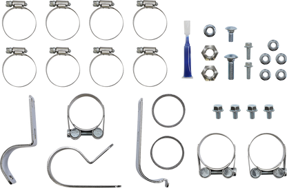 S&S CYCLE El Dorado Dual Exhaust System - Chrome - Black Tracer 550-0678B