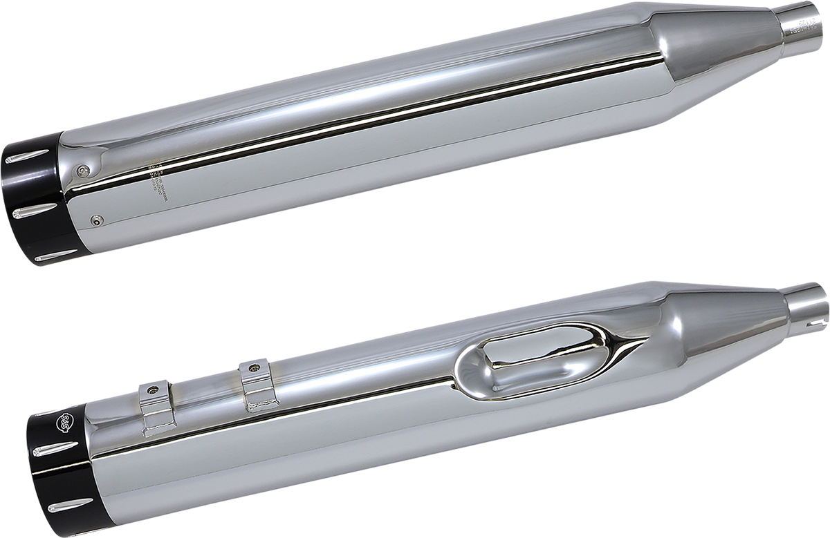 S&S CYCLE El Dorado Dual Exhaust System - Chrome - Black Tracer 550-0678B