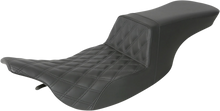 SADDLEMEN Tour Step-Up Seat - Front Lattice Stitch - Black - FL '97-'07 897-07-192