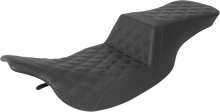 SADDLEMEN Tour Step-Up Seat - Full Lattice Stitch - Black - FL '97-'07 897-07-195