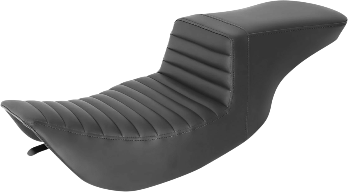 SADDLEMEN Tour Step-Up Seat - Front Tuck-n-Roll - Black - FL '97-'07 897-06-191