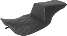 SADDLEMEN Tour Step-Up Seat - Front Lattice Stitch - Black - FL '97-'07 897-06-192
