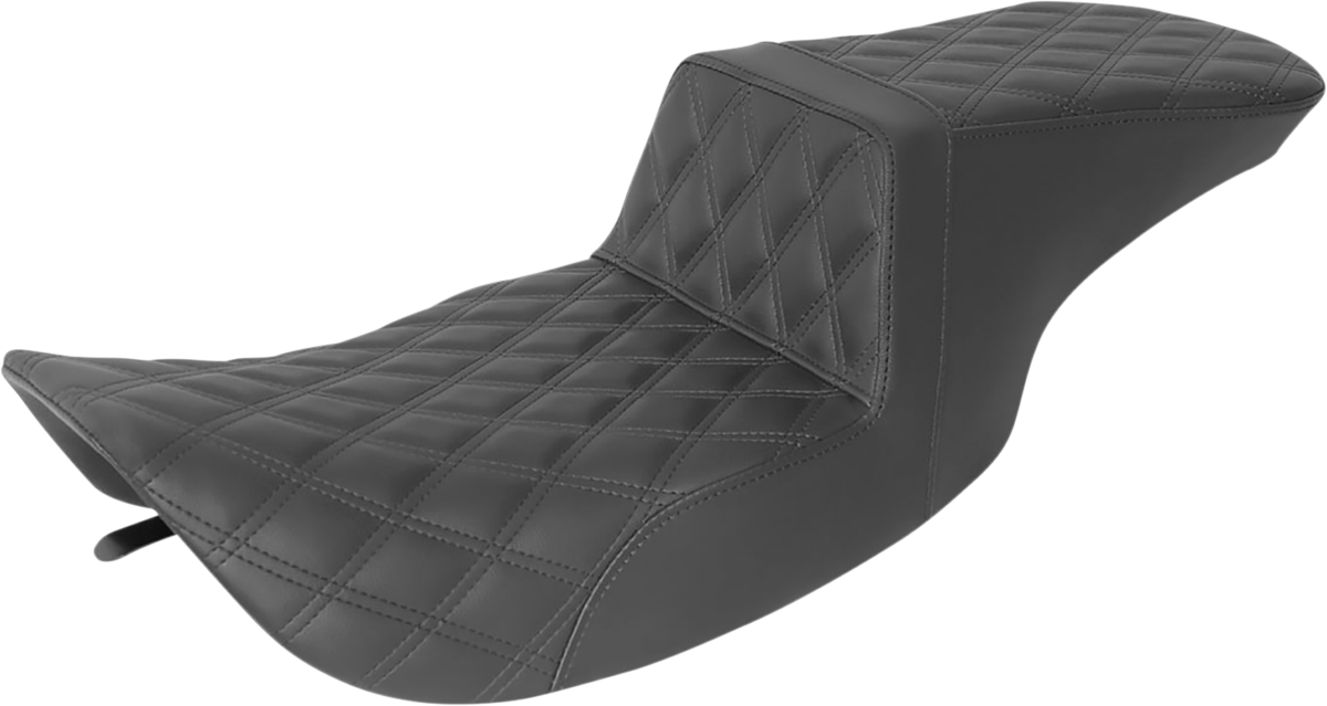 SADDLEMEN Tour Step-Up Seat - Full Lattice Stitch - Black - FL '97-'07 897-06-195