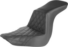 SADDLEMEN Step-Up Seat - Front Lattice Stitch - Black 818-29-192