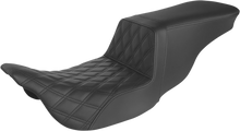 SADDLEMEN Tour Step-Up Seat - Front Lattice Stitch - Black - FL '08-'24 808-07B-192