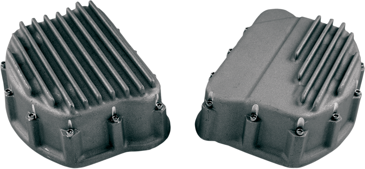 CUSTOM CYCLE ENGINEERING Finned Rocker Covers - Natural FRC 2003-3