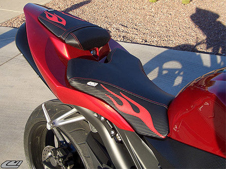 LUIMOTO Flame Edition Passenger Seat Covers for the YAMAHA R1 (04-06)