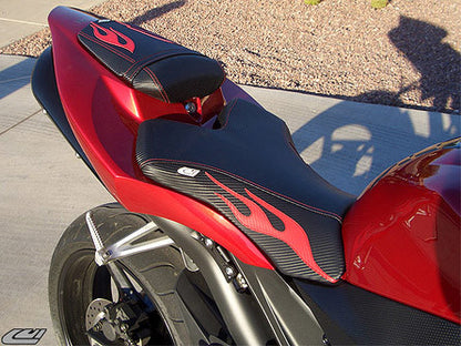 LUIMOTO Flame Edition Rider Seat Covers for the YAMAHA R1 (04-06)