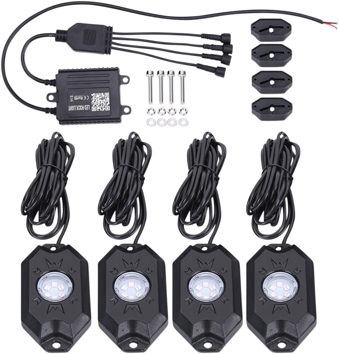 BRITE-LITES LED Rock Light Kit - RGB and Bluetooth BL-RGBROCK4
