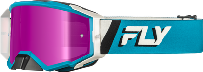 Zone Elite Goggle Blue/White W/ Magenta Mirror/Smoke Lens