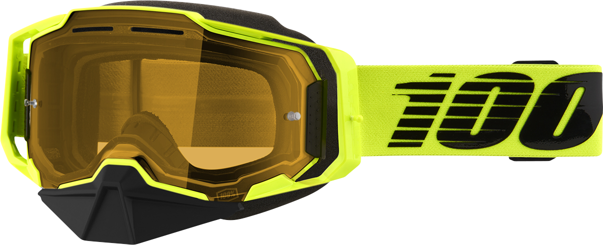 100% Armega Snow Goggle - Nuclear Citrus - Yellow Lens 50007-00003
