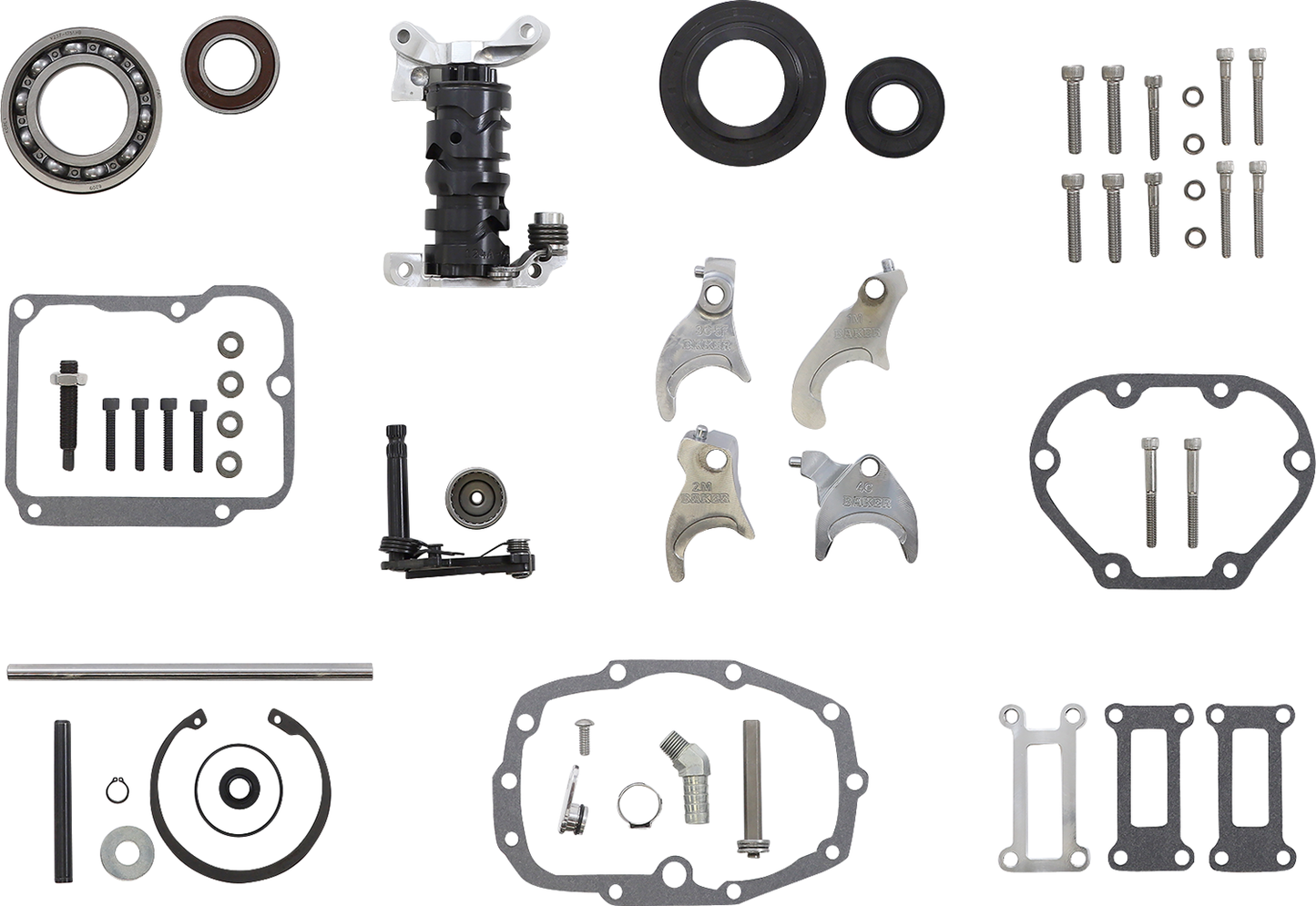 BAKER DRIVETRAIN Gear Set - Overdrive/6-Speed - Polished - '02-'06 Touring OD6-404P2-02