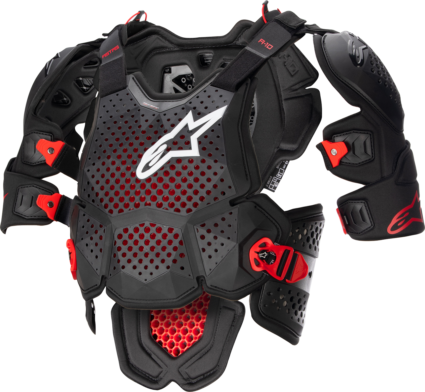 ALPINESTARS A-10 v2 Full Roost Guard - Black/Red - XL/2XL 6700523-1431XL2