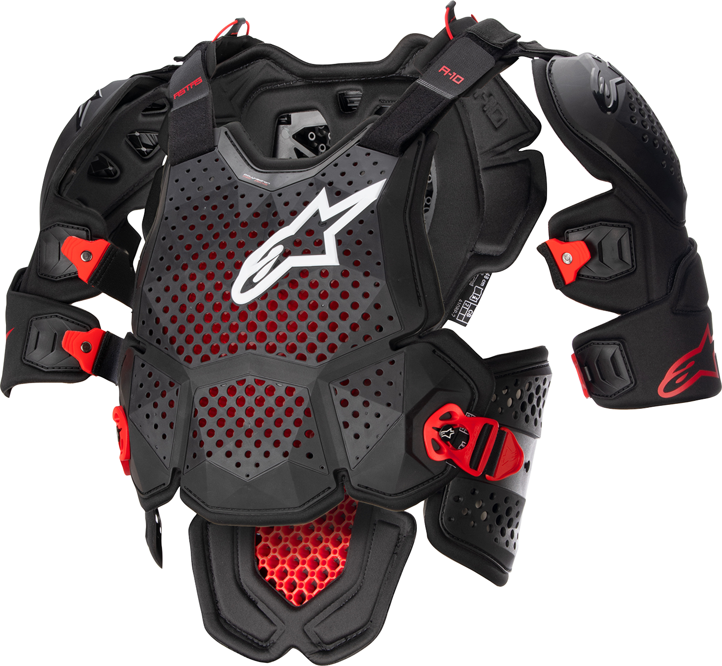 ALPINESTARS A-10 v2 Full Roost Guard - Black/Red - XS/S 6700523-1431-XS