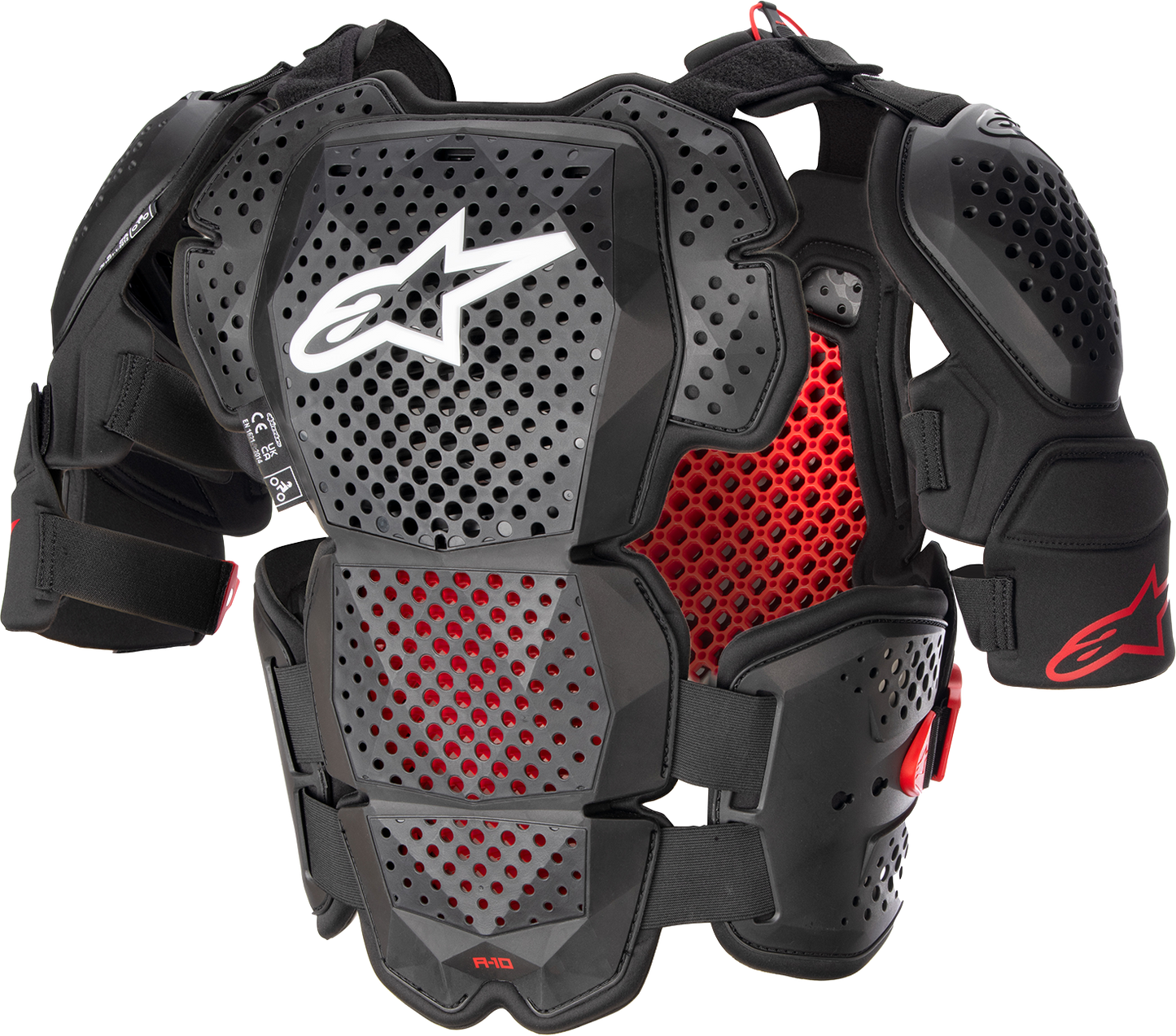 ALPINESTARS A-10 v2 Full Roost Guard - Black/Red - XS/S 6700523-1431-XS