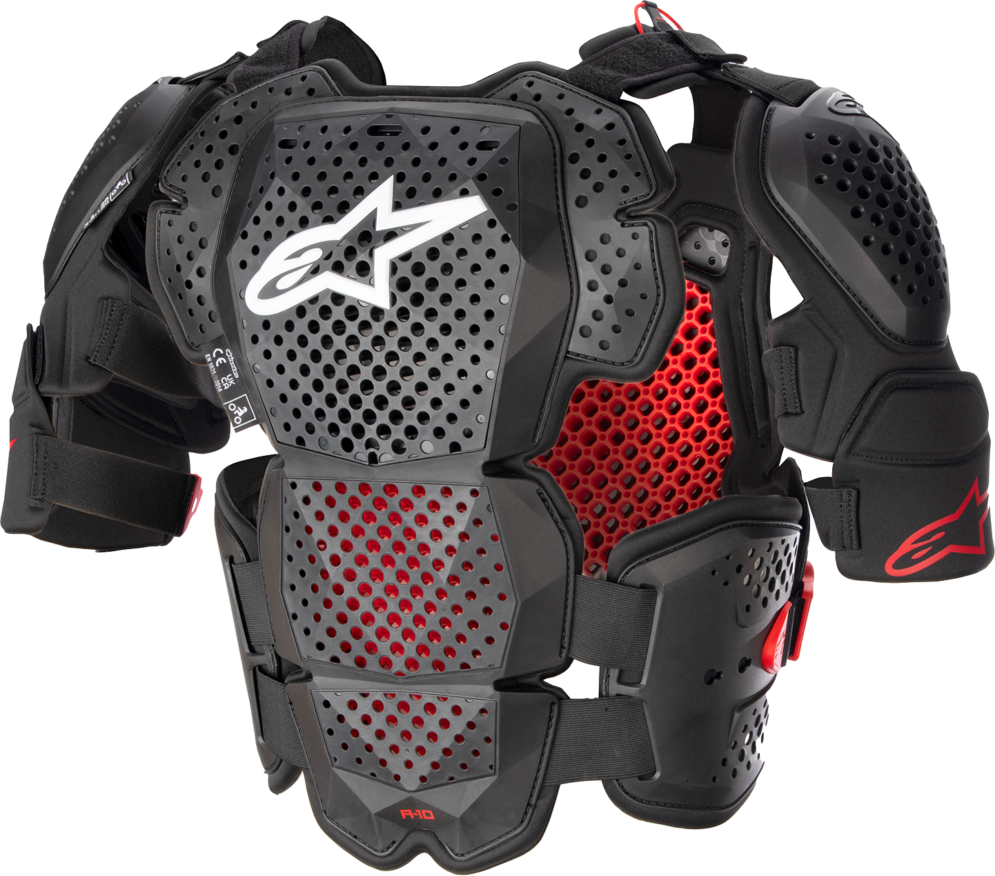 ALPINESTARS A-10 v2 Full Roost Guard - Black/Red - XS/S 6700523-1431-XS
