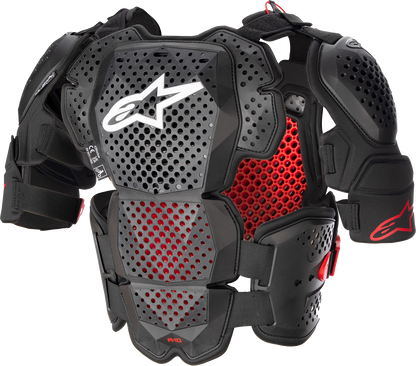 ALPINESTARS A-10 v2 Full Roost Guard - Black/Red - XS/S 6700523-1431-XS