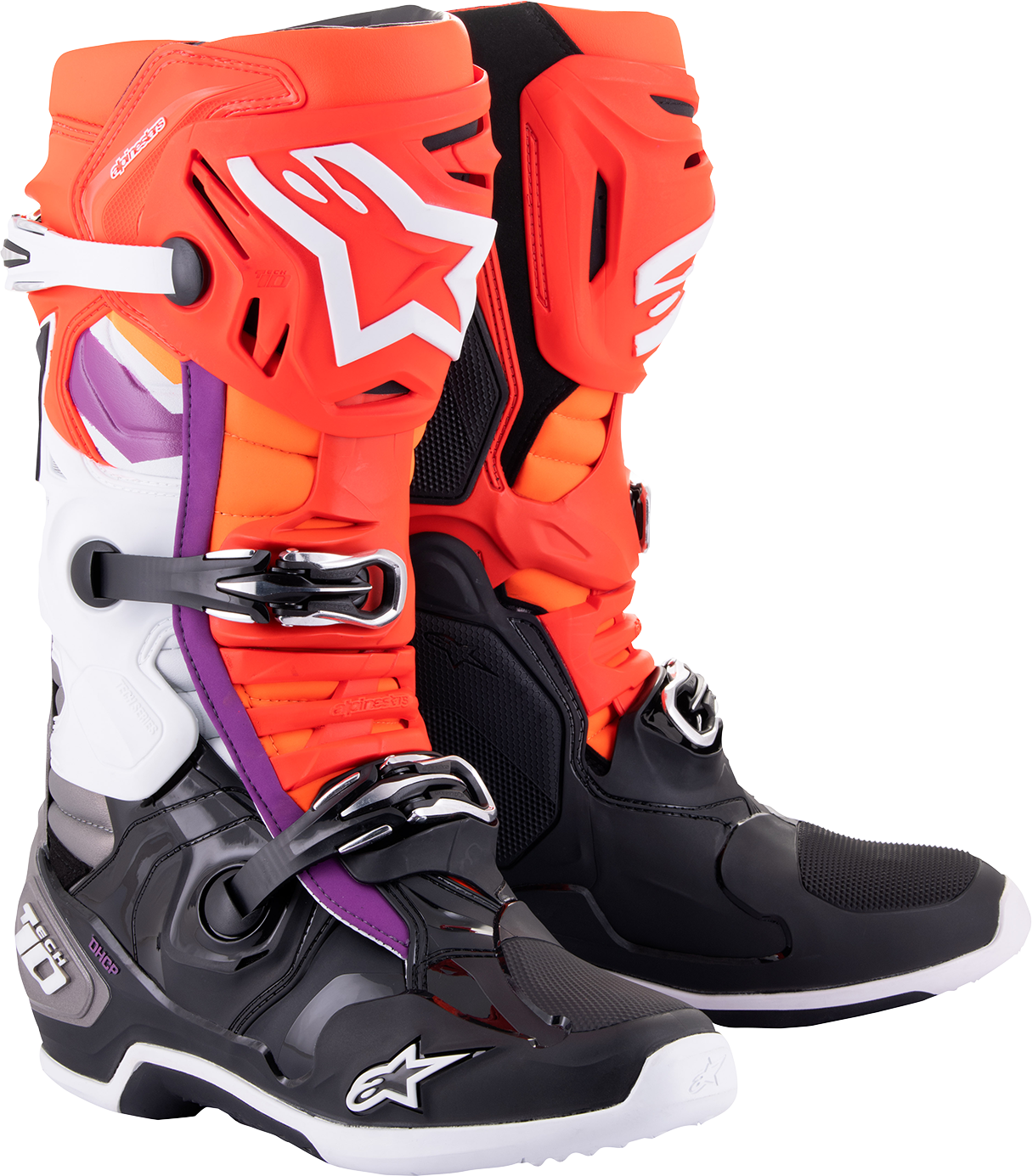 ALPINESTARS Tech 10 Boots - Black/Red/Orange/White - US 9 / EU 43 2010020-1332-9