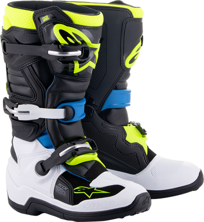 ALPINESTARS Youth Tech 7S Boots - Black/Blue/Yellow - US 2 / EU 34 2015017-1795-2