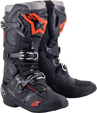 ALPINESTARS Tech 10 Boots - Black/Red Fluorescent - US 13 / EU 48 2010020-1030-13