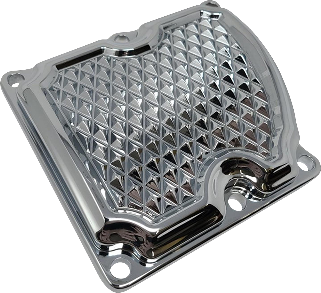 COVINGTONS Transmission Top Cover - Diamondback - Chrome - M8 Touring C3073-C