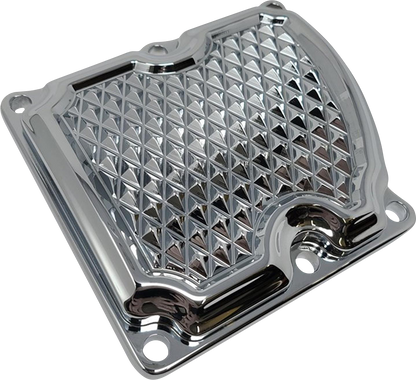 COVINGTONS Transmission Top Cover - Diamondback - Chrome - M8 Touring C3073-C