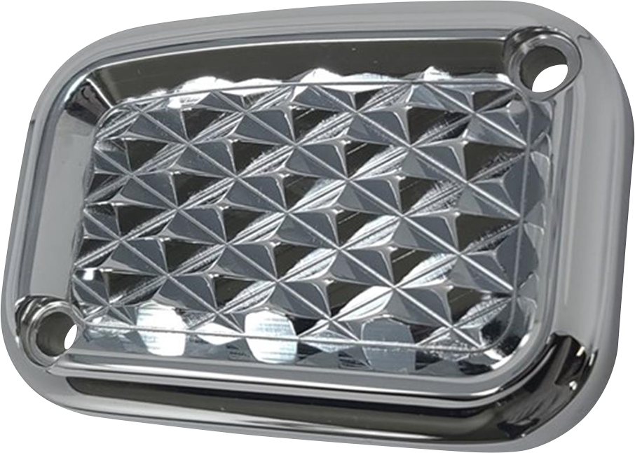 COVINGTONS Master Cylinder Cover - Brake - Front - Diamondback - Chrome C3076-C