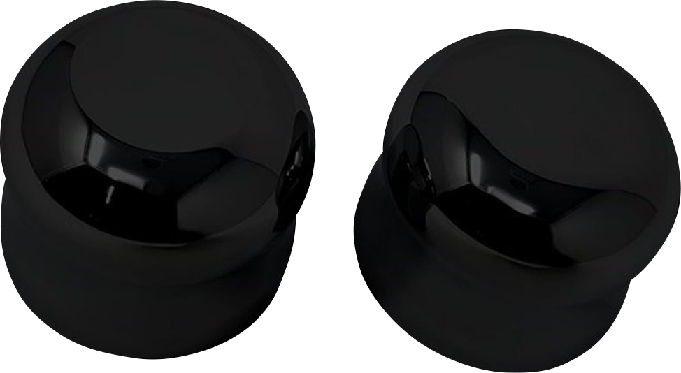 COVINGTONS Axle Covers - Front - Smooth - Black - Pair - '08-'23 C0007-B