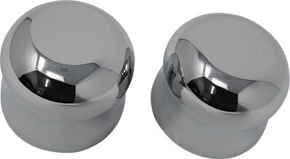 COVINGTONS Axle Covers - Front - Smooth - Chrome - Pair - '08-'23 C0007-C