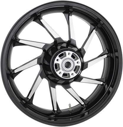 COASTAL MOTO Wheel - Hurricane 3D - Rear - Single Disc/with ABS - Black Cut - 18x5.5 3D-HUR185BCABST