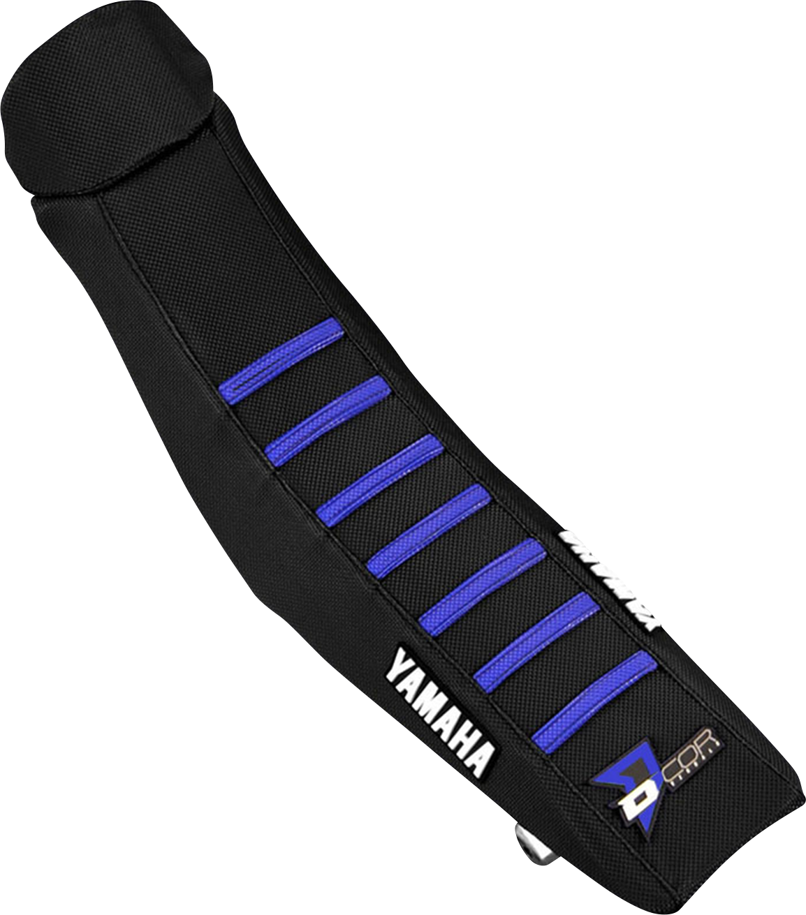 D'COR VISUALS Seat Cover - Black w/ Blue Ribs - YZ '22-'26 30-50-141
