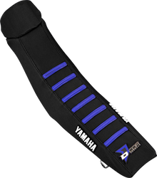 D'COR VISUALS Seat Cover - Black w/ Blue Ribs - YZ '22-'26 30-50-141