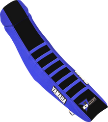D'COR VISUALS Seat Cover - Blue/Black w/ Blue Ribs - YZ '22-'26 30-50-143